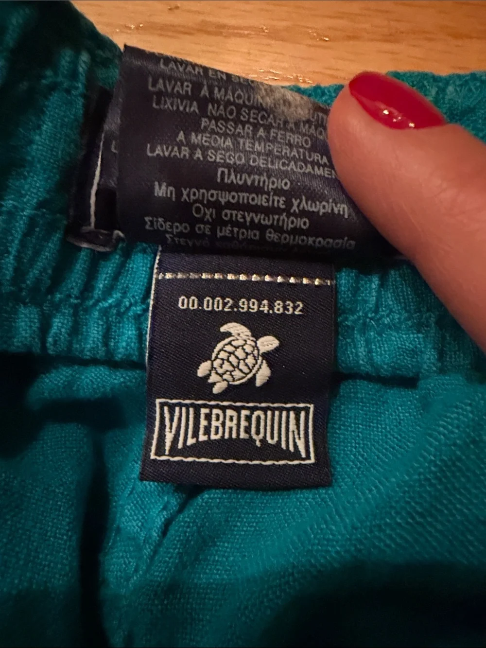 Vilebrequin Teal Men's Cargo Shorts with Elastic Waist